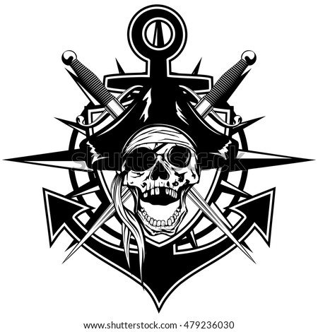 Vector Image Piracy Skull Anchor Crossed Stock Vector 103244927 ...