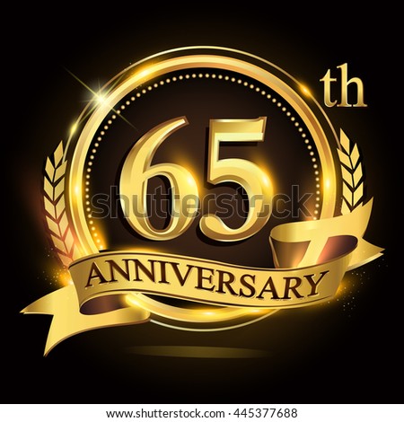 anniversary vector logo vintage Royalty Stock Images, Anniversary Free Images 65th