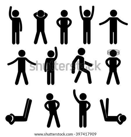 Body Workout Exercise Fitness Training Stick Stock Vector 397417909 ...