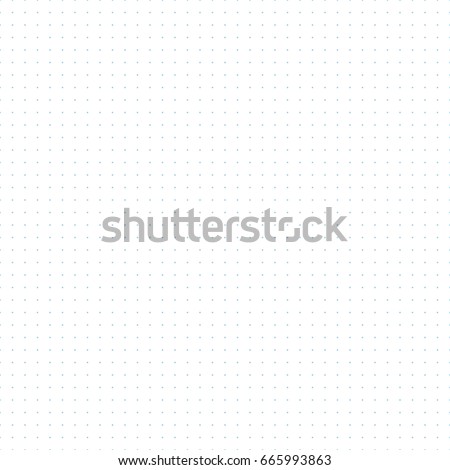 Vector blue dotted grid graph paper seamless pattern, printable, dots every 5 mm, can be used for bullet journals