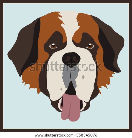 Icon St Bernard Dog Vector Illustration Stock Vector 558345076 ...