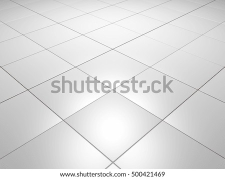 White Tiles Floor Texture Industrial Background 3D Illustration White Tiles Floor Texture Industrial Background 3D Illustration