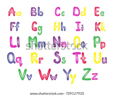 Full Cartoon Alphabet Vector Clip Art Stock Vector 79722427 - Shutterstock