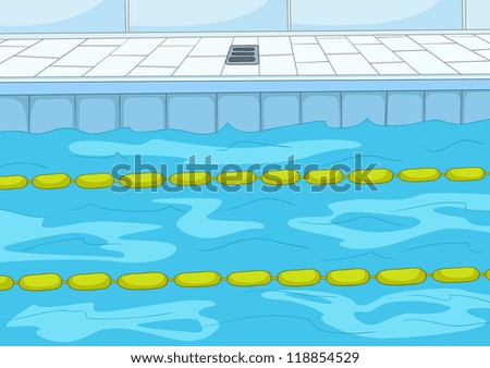 Swimming Pool Cartoon Background Vector Illustration Stock Vector 118854529 - Shutterstock