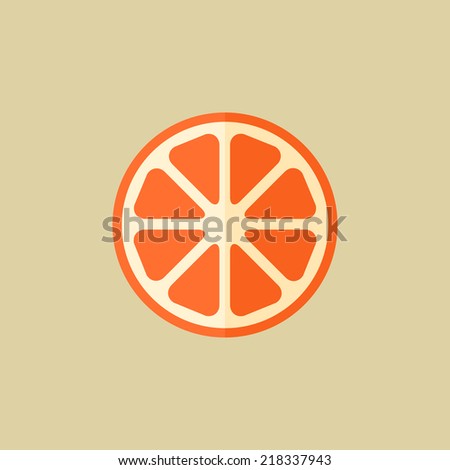 Orange. Food Flat Icon