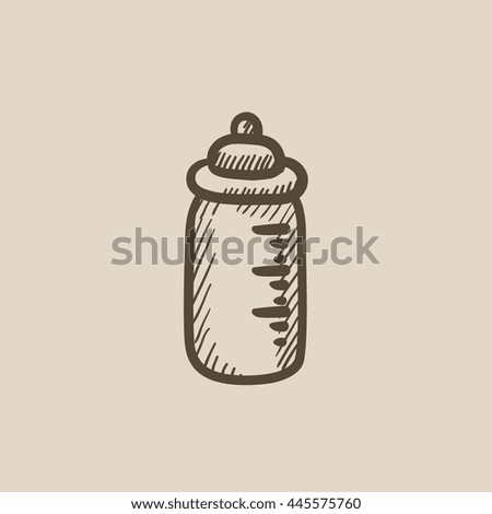 Baby Bottle Cartoon Vector Illustration Black Stock Vector 245022301