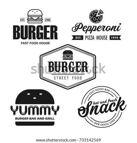 Fast Food Restaurant Cafe Related Vector Stock Vector 