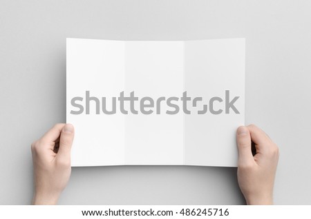 blank tri fold brochure