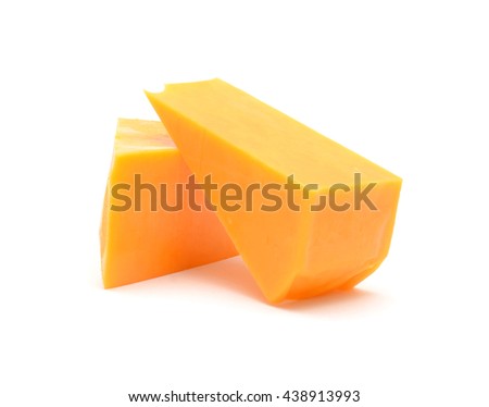 cheddar cheese isolated on white background