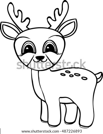 Funny Cartoon Baby Deer Coloring Pages Stock Photo (Photo, Vector ... Funny Cartoon Baby Deer Coloring Pages Stock Photo (Photo, Vector ...