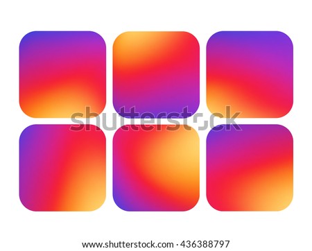 Colorful smooth gradient color background icon. Vector illustration.