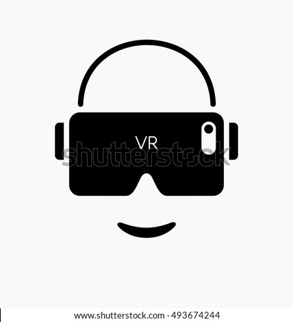 VR glasses for smartphone vector illustration. Virtual reality box for smartphone.