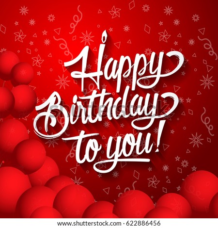 Happy Birthday Lettering Text Illustration Birthday Stock Illustration ...