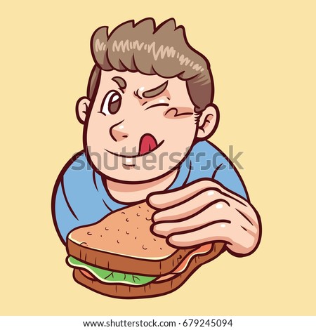 People Eating Sandwich Stock Vectors, Images & Vector Art | Shutterstock