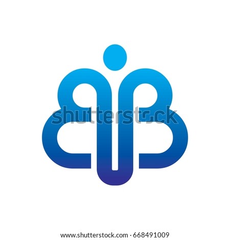 BB Abstract Human Initials Logo Stock Vector 668491009 - Shutterstock