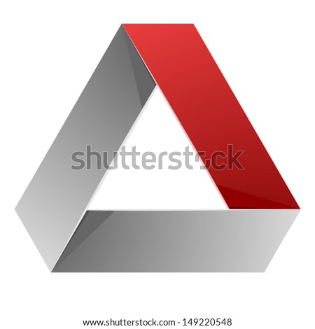 Impossible triangle - stock vector