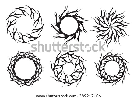 round patterntribal tattoo circular ornament design stock vector round patterntribal tattoo circular ornament design stock vector