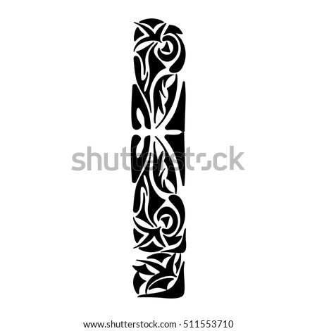 Polynesian Tattoo Initials Boho Capital Letter I Vector Illustration For Coloring Page Tattoos Polynesian Tattoo Initials Boho Capital Letter I Vector Illustration For Coloring Page Tattoos