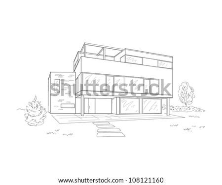 Building Drawing Stock Vector 72452476 - Shutterstock