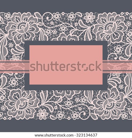 Template frame design for greeting card