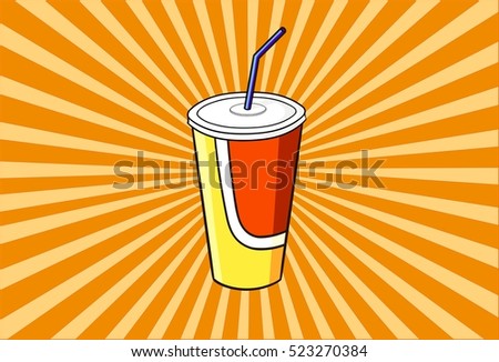 Pop Art Graphic Background Lollipop Soda Stock Vector 85542124 ...