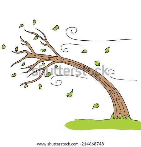 Image Wind Blowing Leaves Off Tree Stock Vector 75185863 - Shutterstock