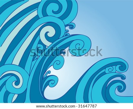 Tsunami Wave Art Stock Illustration 30147568 - Shutterstock