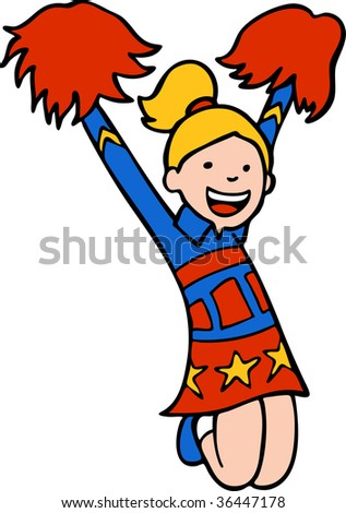 Cheerleader Cartoon Stock Images, Royalty-Free Images & Vectors