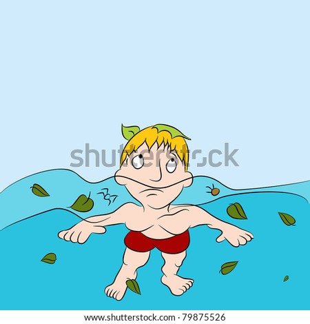 Cartoon Drawing People Swimming Fishes Underwater Stock Vector 43867228 ...