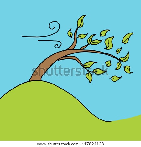 Wind blown tree Stock Photos, Images, & Pictures | Shutterstock