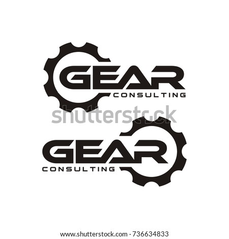 GEAR Logo Design Template Vector Stockvektor (Royaltyfri) 736634833