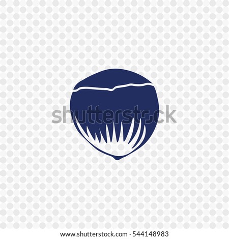 Icon of nuts on gray background. All elements nuts for web design and decoration of greeting cards.