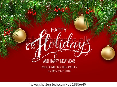 happy holidays and happy new year cards