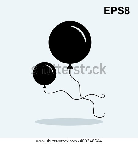 Balloon vector icon isolated on white