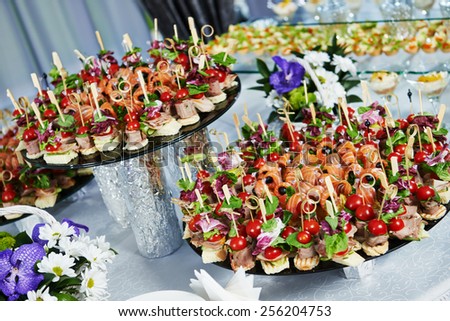 catering services background snacks on guests stock photo edit now