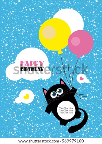 Cute creative cards templates with Happy birthday theme design. Hand Drawn card for birthday, anniversary, party invitations, scrapbooking. Vector illustration