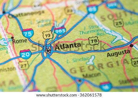 Atlanta Map Stock Photos, Images, & Pictures | Shutterstock