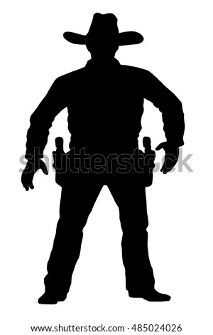 stock-vector-silhouette-cowboy-duel-western-485024026.jpg (300×470 ...