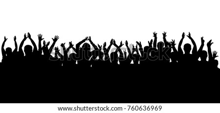 Download Crowd Applause Concert Isolated Silhouette Vector de ...