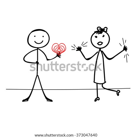 Doodle Stick Figures Communicating Each Other Stock Vector 395541856 ...