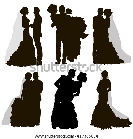 Wedding Man And Woman Silhouette Dancing 80