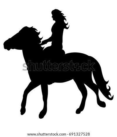 Rider Riding Dressage Horse Stock Vector 353918597 - Shutterstock