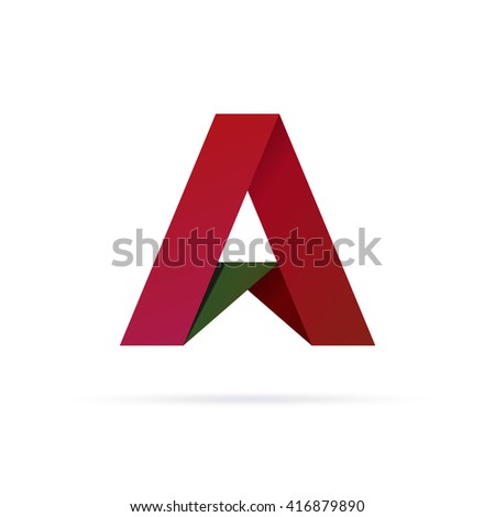 Logo Letter Modern Red Logotype Minimalistic Stock Vector 416879890 ...