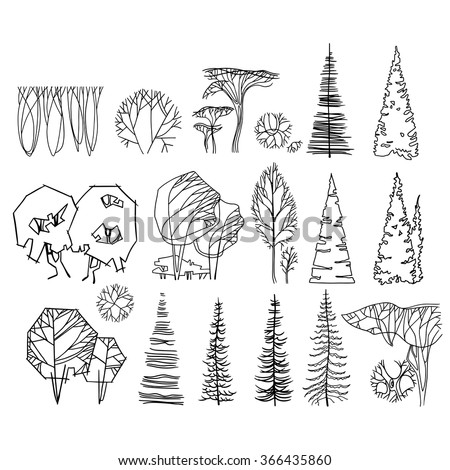Architecture Drawing Trees architectural tree symbols stock images, royalty-free images Architecture Drawing Trees architectural tree symbols stock images, royalty-free images