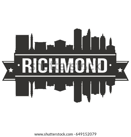 Richmond Skyline Silhouette Design City Vector Stock ...