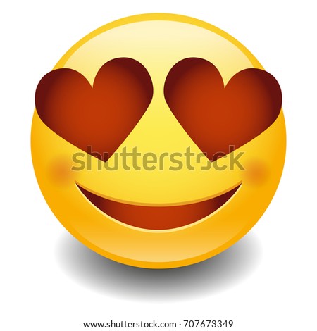 Emoji Love Smiley Face Vector Design Stock Vector 707673349 - Shutterstock