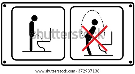 Illustration Please Pee Sign Stock Illustration 1202043 - Shutterstock