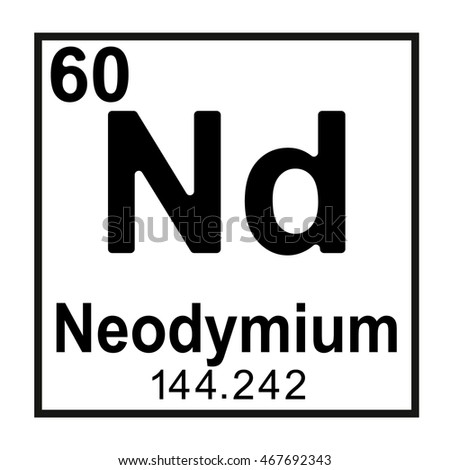 Periodic Table Element Neodymium Stock Vector 467692343 - Shutterstock