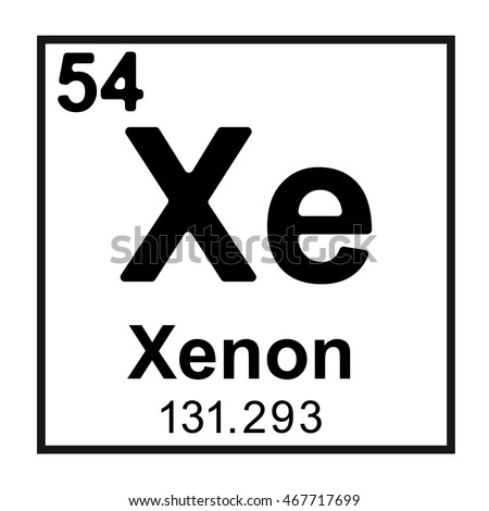 Periodic Table Element Xenon Stock Vector 467717699 ...