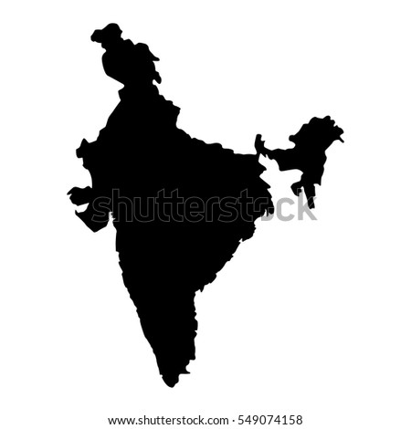 High Detailed Vector Map India Stock Vector 151001708 - Shutterstock